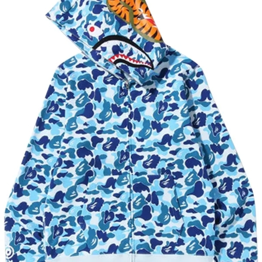 BAPE ABC Camo Shark Full Zip Hoodie 'Blue'